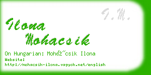 ilona mohacsik business card